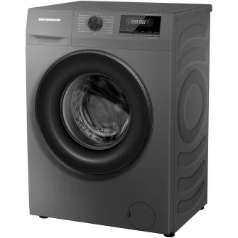 Masina de spalat rufe Heinner HWM-H7014IVSMTC+++, 7 kg, 1400 rpm, Clasa C, Motor Inverter, Display digital, Blocare acces copii, Gri