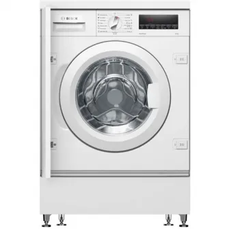 Masina de spalat rufe incorporabila Bosch WIW28542EU, 8 kg, 1400 RPM, Motor EcoSilence Drive, SpeedPerfect, ActiveWater Plus, VarioDrum, Clasa C, Alb