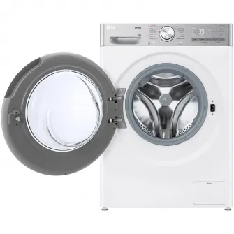 Masina de spalat rufe LG F2WR909P3W, 9 kg, 1200 rpm, Clasa A, Motor Direct Drive, Steam+, Smart Diagnosis, Alb