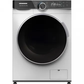 Masina de spalat rufe slim cu uscator Heinner HWDM-M814IVKA, Spalare 8 kg, Uscare 6 kg, 1400 rpm, Clasa A, Motor Inverter, Display LED, Control Touch, Alb