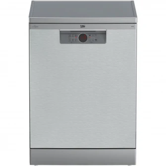 Masina de spalat vase Beko BDFN26430X, 14 seturi, 6 programe, Clasa D, HygieneShield, HygieneIntense, Automatic Door Opening, 60 cm, Argintiu