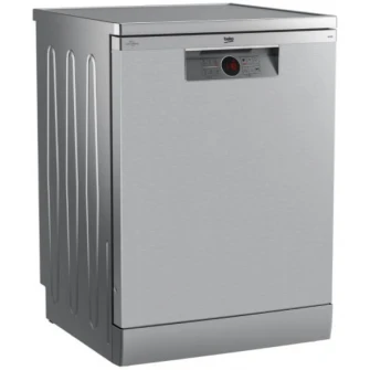 Masina de spalat vase Beko BDFN26430X, 14 seturi, 6 programe, Clasa D, HygieneShield, HygieneIntense, Automatic Door Opening, 60 cm, Argintiu