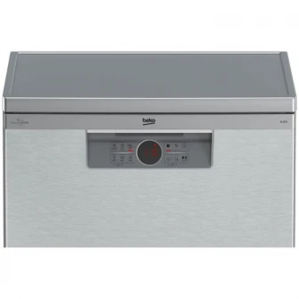 Masina de spalat vase Beko BDFN26430X, 14 seturi, 6 programe, Clasa D, HygieneShield, HygieneIntense, Automatic Door Opening, 60 cm, Argintiu