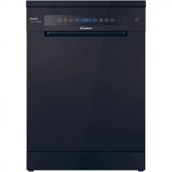 Masina de spalat vase Candy Rapido CF 5C6F0B, 15 seturi, 8 programe, Clasa C, Wi-Fi, Wash  Dry 35, Motor Speed-Drive Inverter, Automatic Open Door, 60 cm, Negru