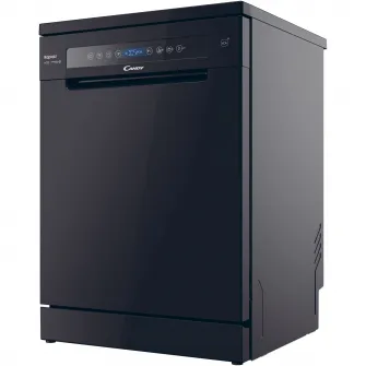 Masina de spalat vase Candy Rapido CF 5C6F0B, 15 seturi, 8 programe, Clasa C, Wi-Fi, Wash  Dry 35, Motor Speed-Drive Inverter, Automatic Open Door, 60 cm, Negru
