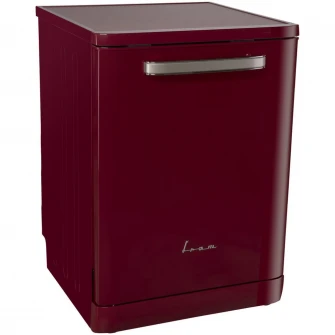 Masina de spalat vase Fram FDW-VRR606BDE++, 12 seturi, 6 programe, Clasa E, Display LED, Pornire intarziata, Aquastop, 60 cm, Visiniu