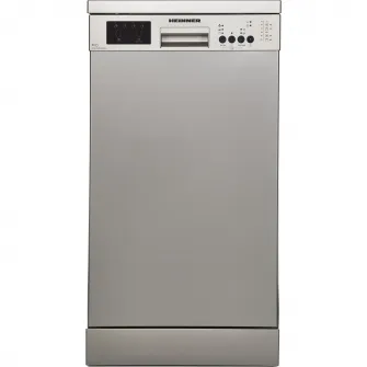 Masina de spalat vase Heinner HDW-FS4506DSE++, 10 Seturi, 6 programe, Clasa E, Half load, Aquastop, 45 cm, Antracit