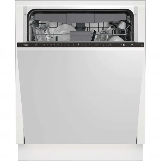 Masina de spalat vase incorporabila Beko BDIN38521Q, 15 seturi, 8 programe, Motor ProSmart Inverter, Fast+, AutoGlassShield, Clasa E, 60 cm