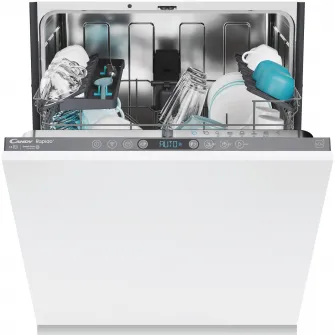 Masina de spalat vase incorporabila Candy Rapido CI 3C6F0A, 13 seturi, 8 programe, Clasa C, WiFi+Ble, Wash  Dry 35, Motor Speed-Drive Inverter, Automatic Open Door, 60 cm