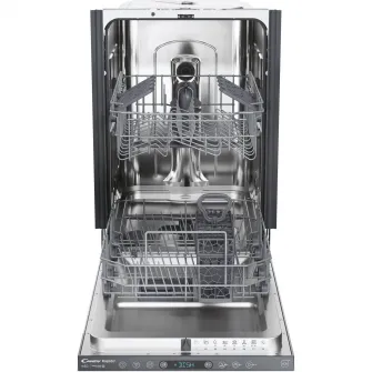 Masina de spalat vase incorporabila Candy Rapido CI0C7SB0FA, 10 seturi, 8 programe, Clasa C, WiFi, Motor inverter, Wash & Dry 35', Automatic Open Door, 45 cm
