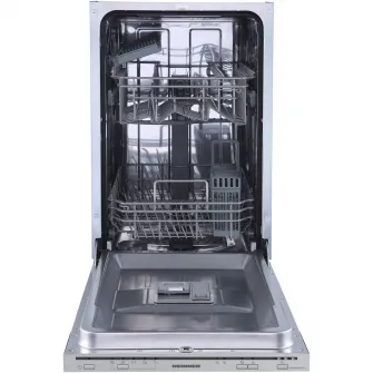 Masina de spalat vase incorporabila Heinner HDW-BIM45510E++, 10 seturi, 5 programe, Control mecanic,Aquastop, Clasa E, 45 cm