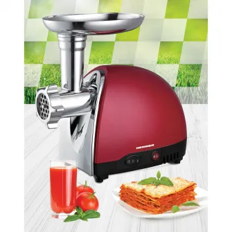 Masina de tocat carne Heinner MG1500TA-red, 1600W, 1.2 Kg/min, Rosu