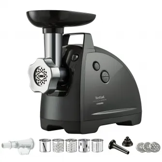 Masina de tocat carne Tefal HV8 Plus NE685838, 2000 W, 2.6 kg/min, Functie Reverse, Negru