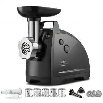 Masina de tocat carne Tefal HV8 Plus NE685838, 2000 W, 2.6 kg/min, Functie Reverse, Negru
