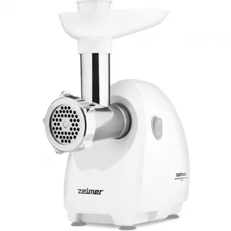 Masina de tocat carne Zelmer ZMM4055B, 1900 W, 2,5 kg capacitate de tocare pe minut, 3 site, 3 razatoare, accesoriu pentru carnati, cutit reversibil, accesoriu rosii