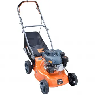 Masina de tuns gazon/iarba autopropulsata pe benzina Wolfson WFS4100, putere 3.5 CP, 132 CC, latime taiere 41 cm, inaltime taiere 25 - 75 mm, 7 trepte de taiere, cos colector 45 l