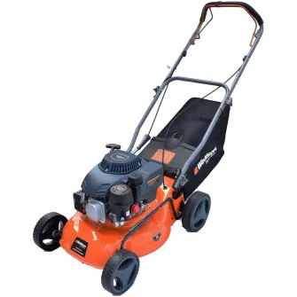 Masina de tuns gazon/iarba autopropulsata pe benzina Wolfson WFS4100, putere 3.5 CP, 132 CC, latime taiere 41 cm, inaltime taiere 25 - 75 mm, 7 trepte de taiere, cos colector 45 l