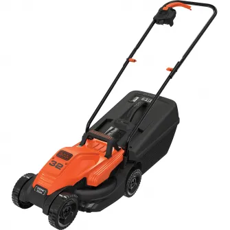 Masina de tuns gazon/iarba electrica Black & Decker BEMW451-QS, putere 1200 W, latime taiere 32 cm, 3 trepte de taiere, inaltime taiere 20 - 60 mm , cos colector 35 l