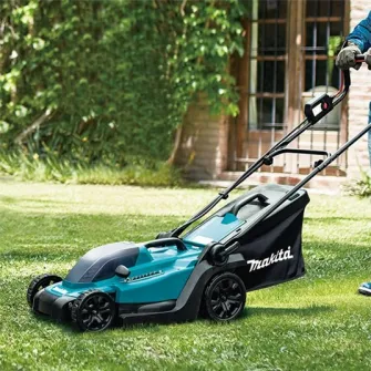 Аккумуляторная газонокосилка Makita DLM330Z, ширина скашивания 33 см, высота скашивания 20-75 мм, корзина-коллектор 30 л, функция кошения/сбора/мульчирования, без зарядного устройства и аккумулятора в комплекте поставки
