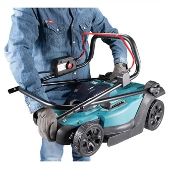 Аккумуляторная газонокосилка Makita DLM330Z, ширина скашивания 33 см, высота скашивания 20-75 мм, корзина-коллектор 30 л, функция кошения/сбора/мульчирования, без зарядного устройства и аккумулятора в комплекте поставки