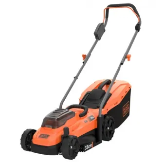 Masina de tuns iarba, Black & Decker BCMW3318N-XJ, fara fir, 33 cm, rezervor de colectare a iarba de 35 l, fara baterii si incarcator