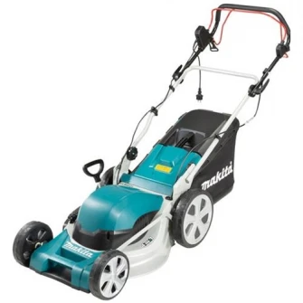 Masina electrica de tuns gazonul Makita ELM4621, 1800 W, 46 cm latime lucru, 8 trepte taiere, 60 l sac colector