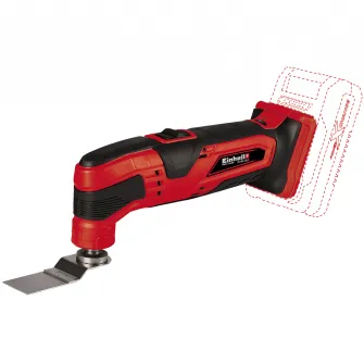Masina multifunctionala fara fir Einhell PXC TC-MG 18 Li Solo, oscilatii 20000 min^-1, dimensiune hartie slefuire 93x93x93 mm
