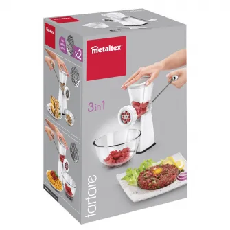 Masina pentru tocat Metaltex Tartare, corp ABS / discuri inox