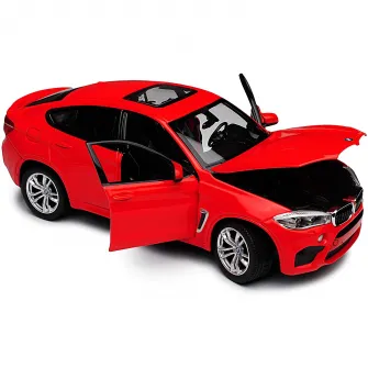 masinuta diecast rastar - x6m, rosu, 1:24