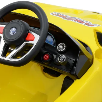 Masinuta electrica pentru copii, cu telecomanda, Mappy, Aero Yellow