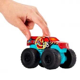 Masinuta Hot Wheels Monster Truck - Roarin Wreckers, Demo Derby, cu sunete, scara 1:43