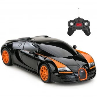 Masinuta Rastar RC - Bugatti Veyron, Grand Sport Vitesse, negru, 1:18
