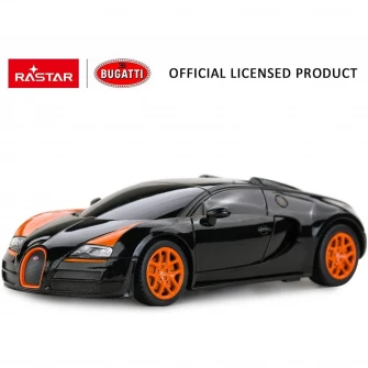 Masinuta Rastar RC - Bugatti Veyron, Grand Sport Vitesse, negru, 1:18