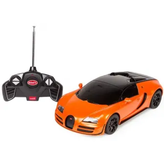 Masinuta Rastar RC - Bugatti Veyron, Grand Sport Vitesse, portocaliu, 1:18