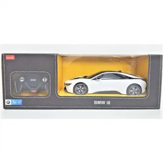 masinuta rastar rc - i8, alb, 1:18