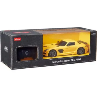 Masinuta Rastar RC - Mercedes-Benz SLS, galben, 1:18