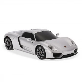 Masinuta Rastar RC - Porsche 918 Spyder, argintiu, 1:24