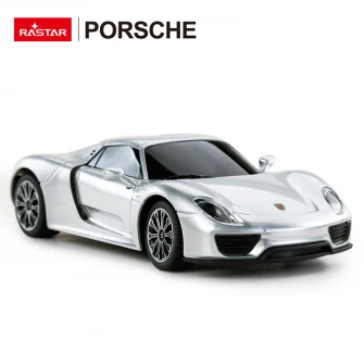 Masinuta Rastar RC - Porsche 918 Spyder, argintiu, 1:24