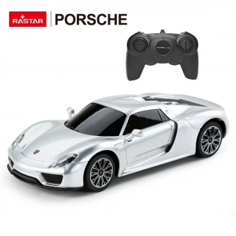 Masinuta Rastar RC - Porsche 918 Spyder, argintiu, 1:24