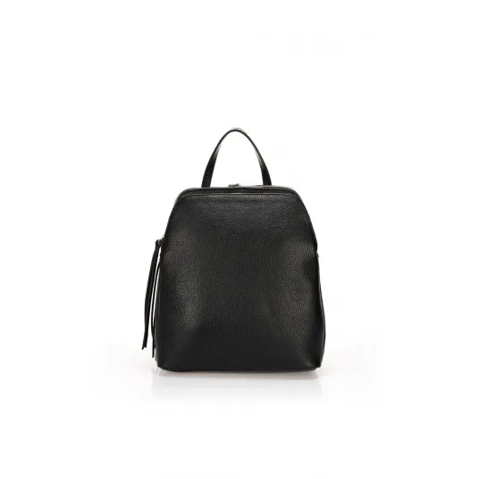 Massimo Castelli, Rucsac de piele cu doua compartimente, Negru