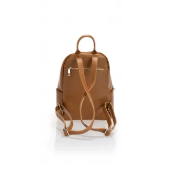 Massimo Castelli, Rucsac de piele cu fermoar, Caramel