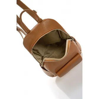 Massimo Castelli, Rucsac de piele cu fermoar, Caramel