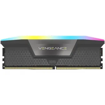 Memorie Corsair VENGEANCE® RGB, 64GB DDR5, 5200MHz CL40, optimizat AMD EXPO, Dual Channel Kit