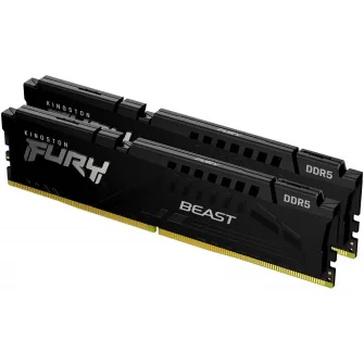 Memorie Kingston FURY Beast, 32GB DDR5, 5200MHz CL40, Dual Channel Kit
