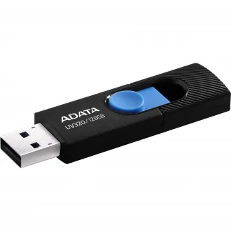 Флэш-накопитель USB ADATA UV320, 128 ГБ, USB 3.2, черный / синий