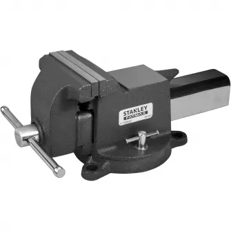 Menghina de banc Stanley Maxsteel 1-83-067, 125mm, forta de strangere 1800 kg ideala pentru aplicatii medii, baza se fixeaza direct pe bancul de lucru pentru stabilitate adaugata, 11.6 kg