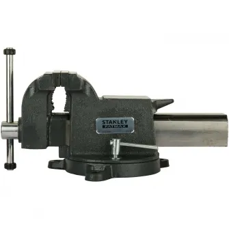 Menghina de banc Stanley Maxsteel 1-83-067, 125mm, forta de strangere 1800 kg ideala pentru aplicatii medii, baza se fixeaza direct pe bancul de lucru pentru stabilitate adaugata, 11.6 kg