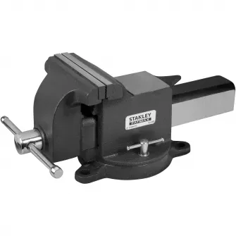 Menghina de banc Stanley Maxsteel 1-83-068, 150mm, forta de strangere 2200 kg ideala pentru aplicatii puternice, baza se fixeaza direct pe bancul de lucru pentru stabilitate adaugata, 14.8 kg