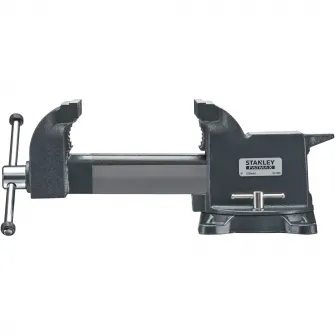 Menghina de banc Stanley Maxsteel 1-83-068, 150mm, forta de strangere 2200 kg ideala pentru aplicatii puternice, baza se fixeaza direct pe bancul de lucru pentru stabilitate adaugata, 14.8 kg