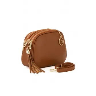 Mia Tomazzi, Geanta crossbody din piele Gradisca, Scortisoara